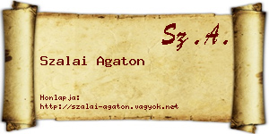 Szalai Agaton névjegykártya