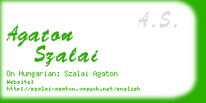 agaton szalai business card